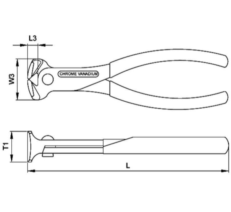 Ceta Form Turkish End Cutting Pliers With Red Handle 180mm (Model: E37-54-0180)
