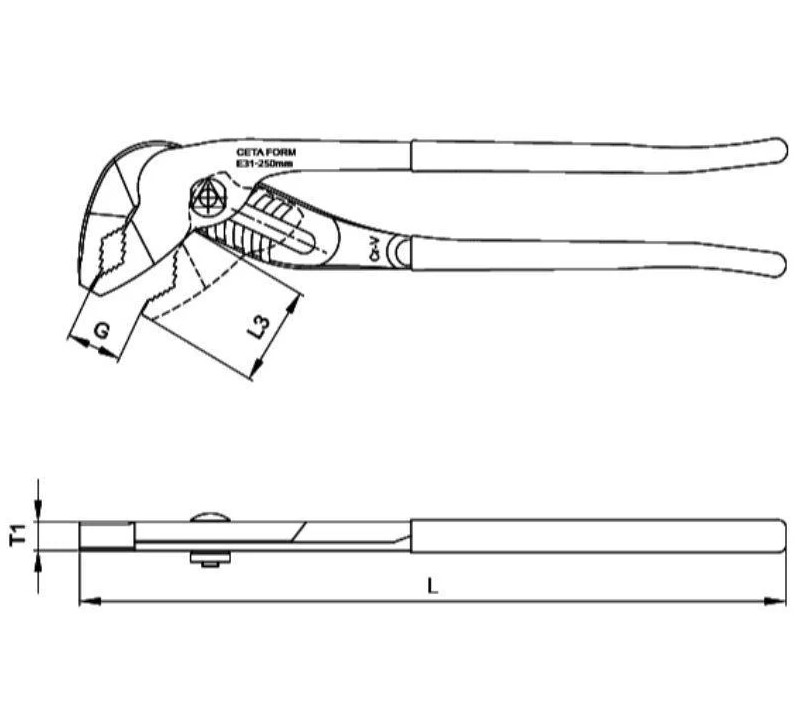 Ceta Form Turkish Insulated Needle Nose Pliers With Red Handle 250mm