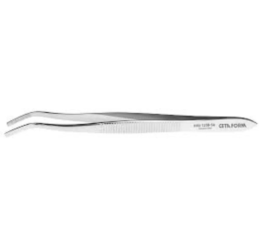 Bent Tweezers, 125 Mm Length, Nickel-Plated Finish – Model H43-125B-SA