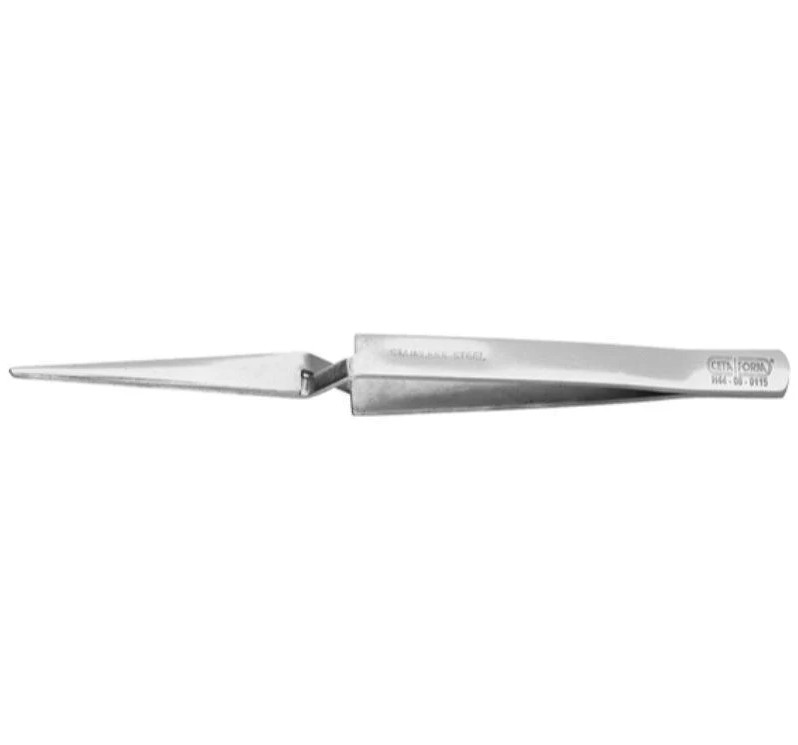 Straight Needle-Nose Tweezers, 115 Mm Length, Nickel-Plated, Turkish Ceta Form – Model H44-06-0115