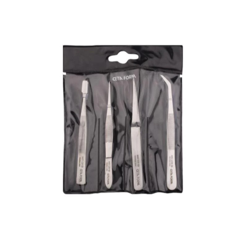 Set Of 4 Electronics Tweezers, Turkish Ceta Form – Model H40-R04