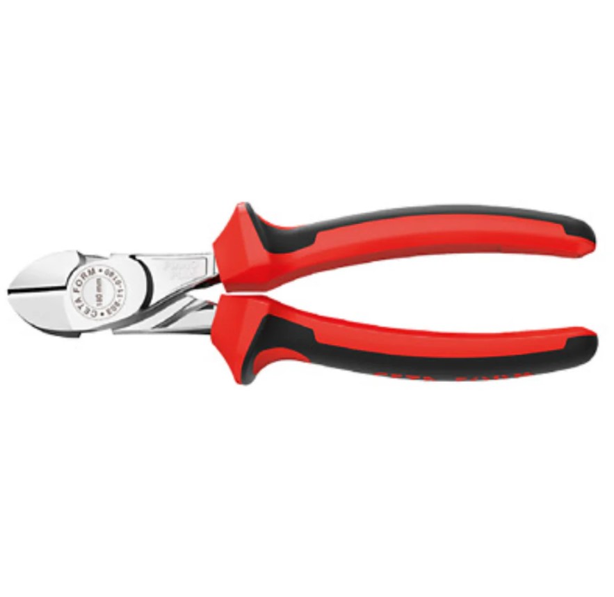 Red Cutting Pliers, 200 Mm, Chrome, E08-11-0200
