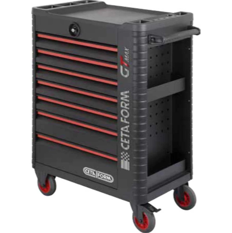 6-Drawer Super Tool Trolley With Side Tool Holder, New Model, Ceta Form, Turkey, A01M-06