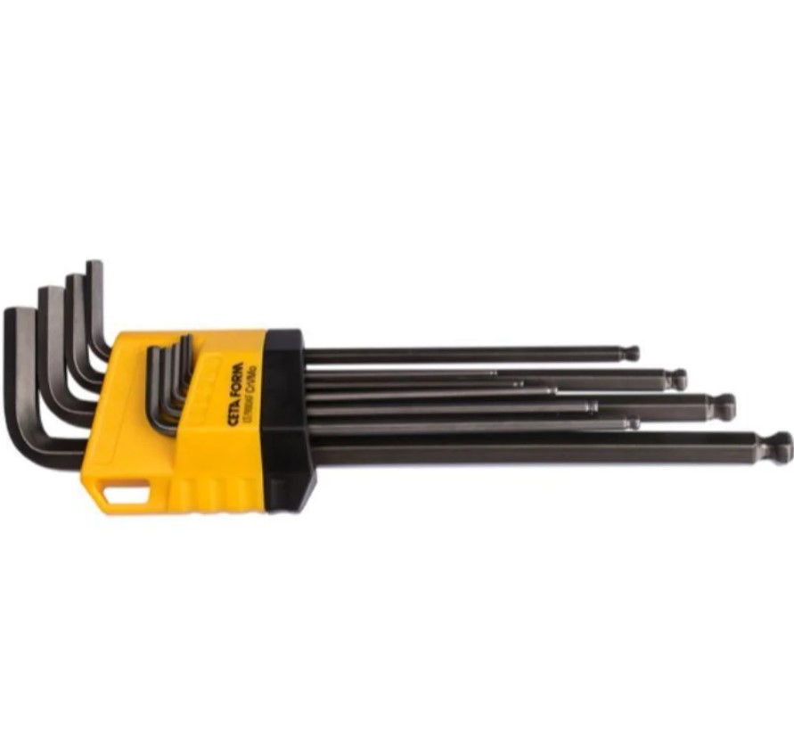 Ceta Form Hex Key Wrench Set, 9 Pieces, 1/16"–3/8", LT/900AF