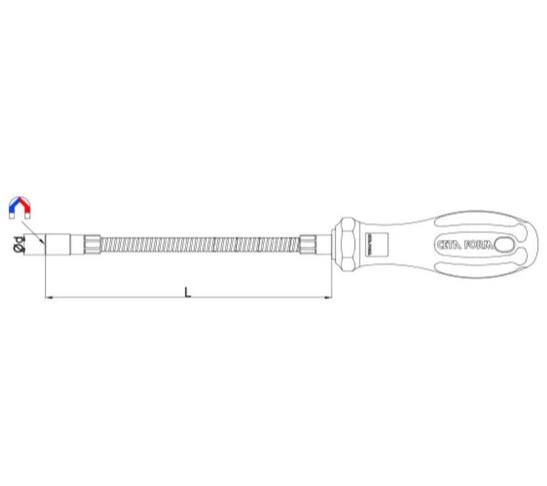 Flexible Magnetic Pickup Tool, Super Handle, 500 G Capacity, Ceta Form, Turkey, R15-0500