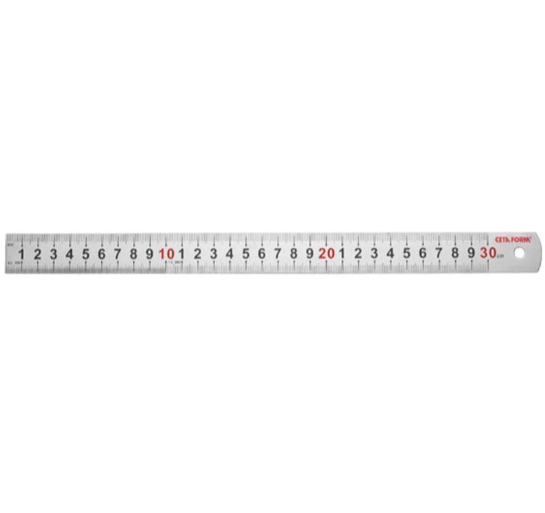 Steel Ruler, 30 Cm, Ceta Form, Turkey, P15-030