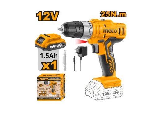 Cordless Drill 12 V + 1 Battary INGCO
