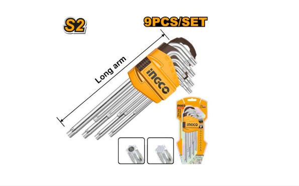 طقم الن كيه نجمه طويل T10-T50 	INGCO