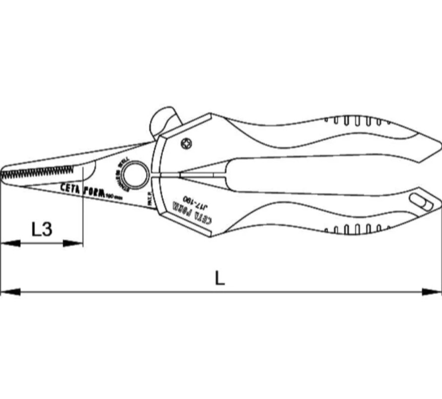 Ceta Form Multi-purpose Hand Shears, H.D., Model J17-190