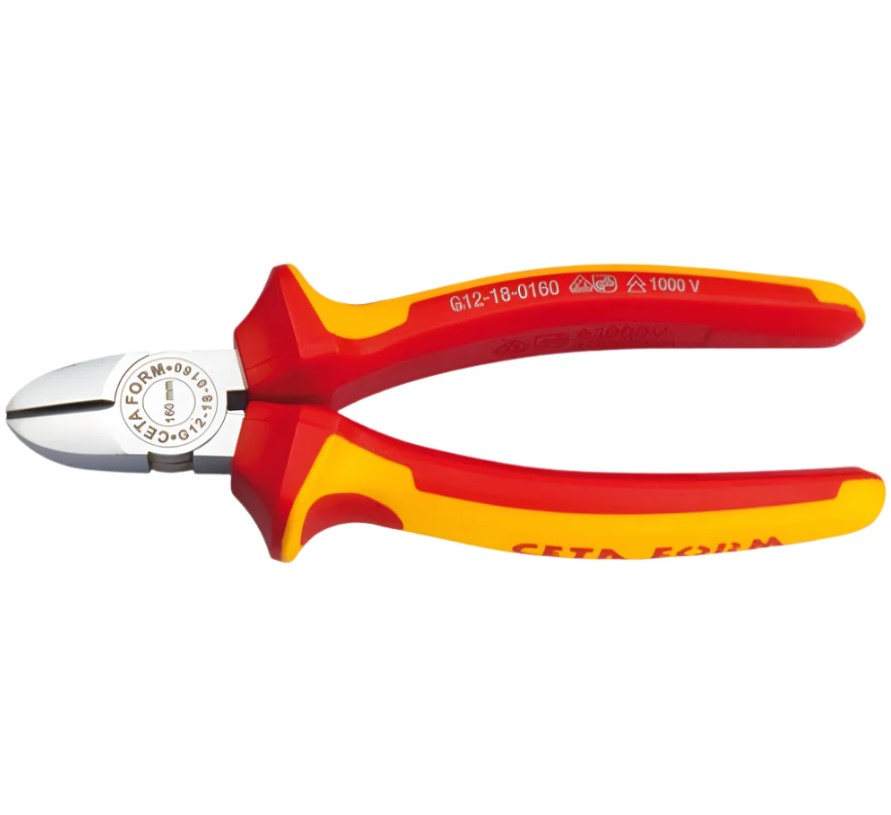 Ceta Form Diagonal Cutting Pliers 1000V Insulated, 6.5", Model G12-18-0160