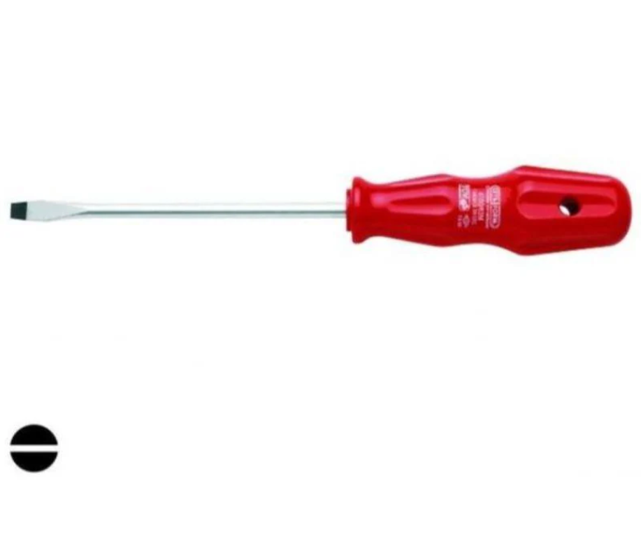 Ceta Form F30-040-100 Slotted Screwdriver, Red Handle, 4 × 100 Mm