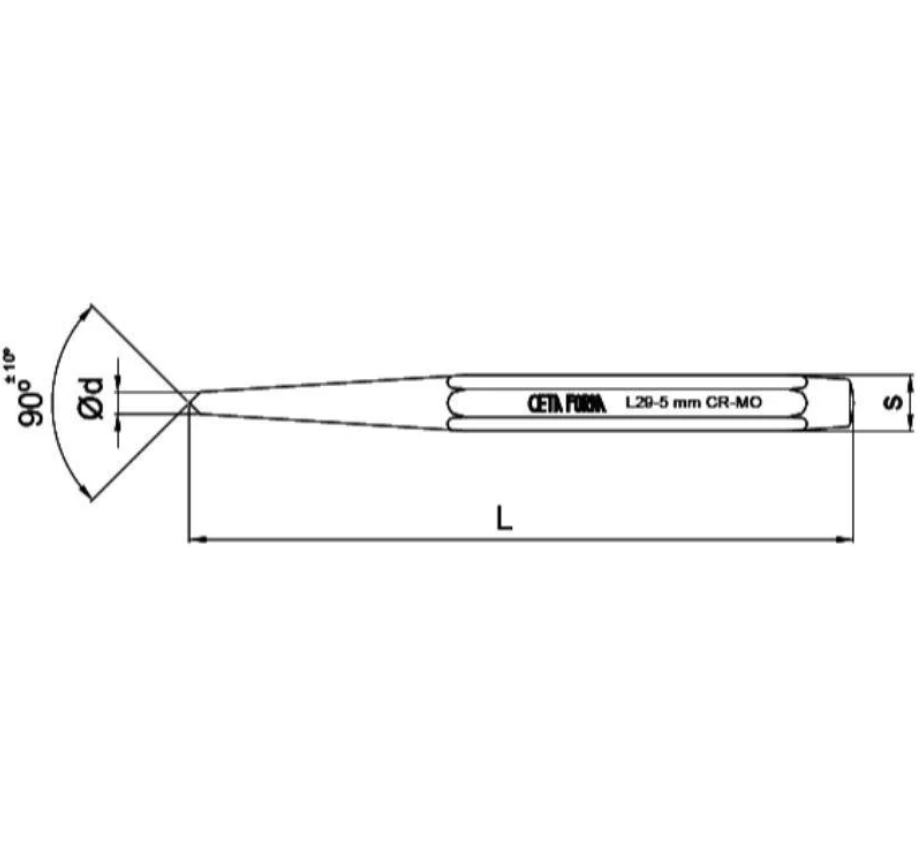 Ceta Form L31-2 Taper Punch, 2 Mm, Made In Turkey