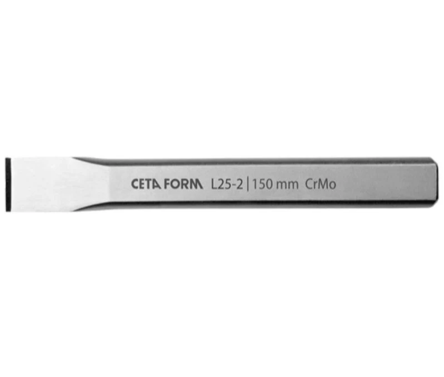 Ceta Form L25-200-2 Flat Chisel, 200 Mm, Hardened Steel, Type H.D8, Made In Turkey