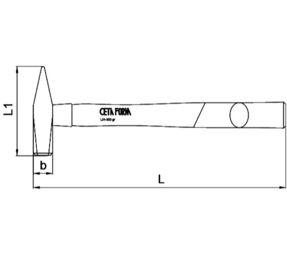 Ceta Form L01-100 Machinist Hammer, 100 G, Made In Turkey