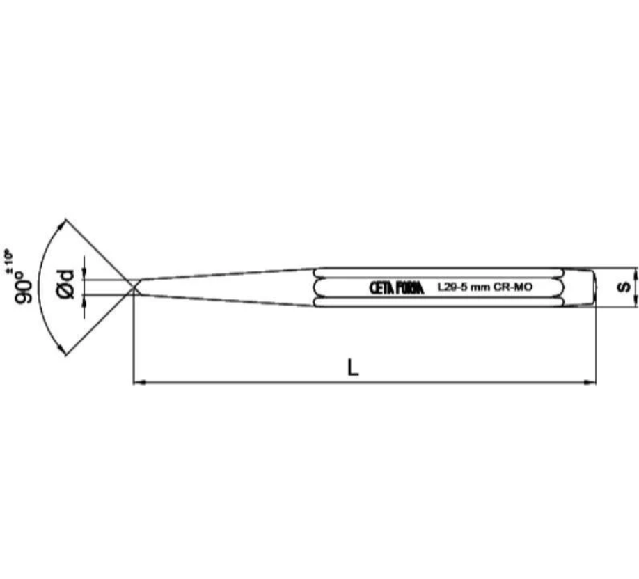5mm Pin Punch 5×150 Mm – Ceta Form (Turkish) – L29-5
