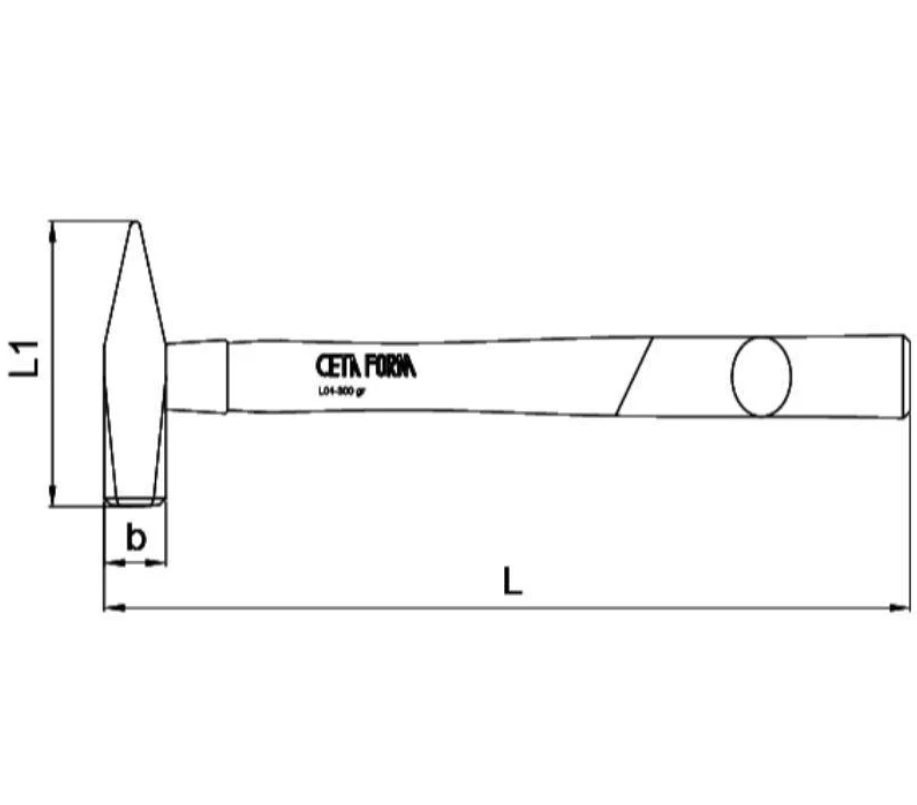 500g Ball Peen Hammer – Ceta Form (Turkish) – L01-500