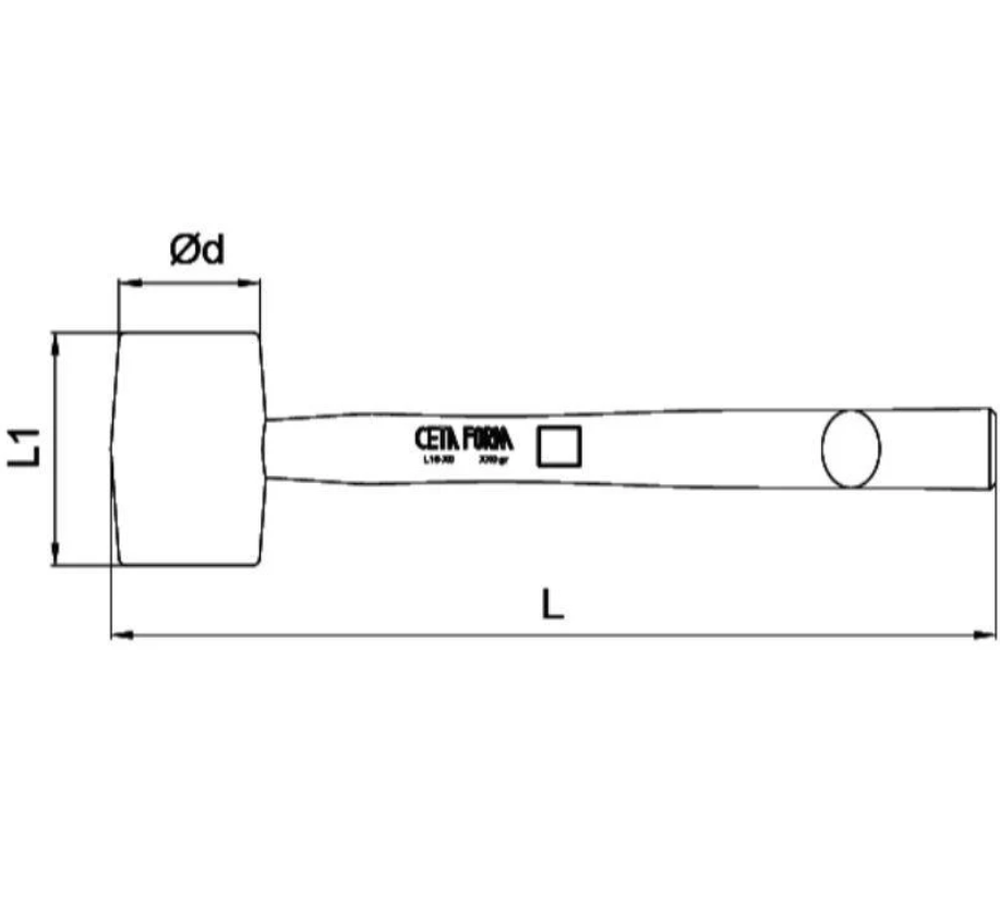 30mm Rubber Mallet – Ceta Form – L16-30