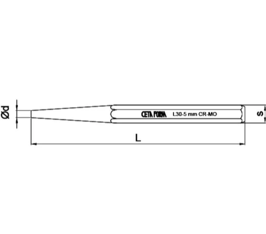 5mm Taper Pin Punch – Ceta Form (Turkish) – L30-5