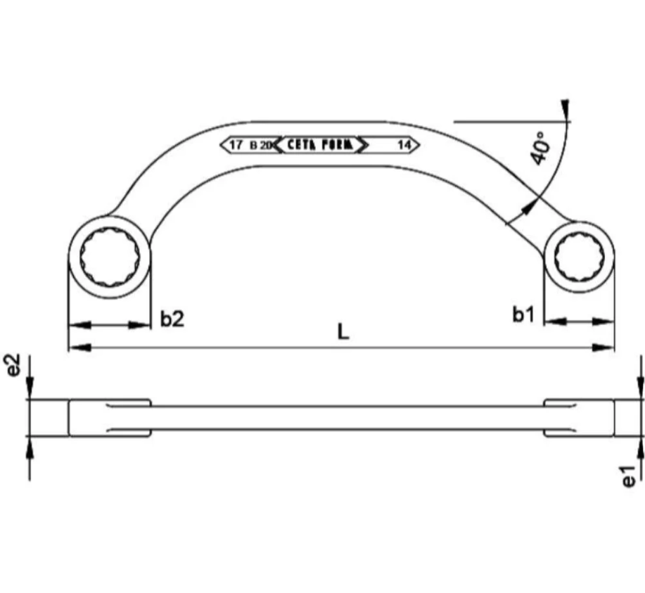 Ring Wrench 14×17 Mm Ceta Form Turkish B20-1417