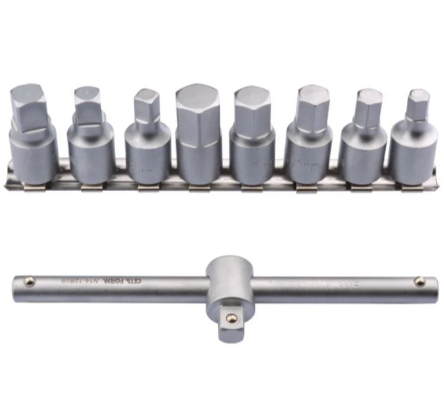 9Piece 38 Drive Oil Drain Plug Socket Set CETA FORM