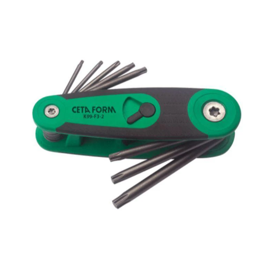 8-piece Folding Star (Torx) Hex Key Set, CETA FORM, Turkish, K99-F3-2