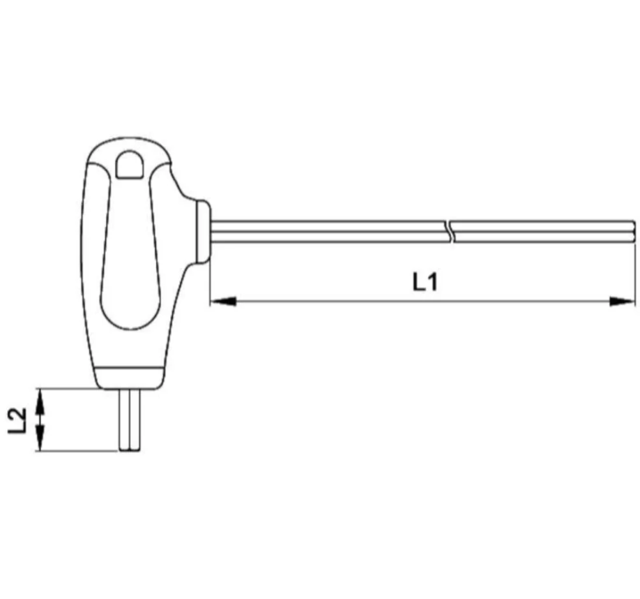 3 Mm T-handle Hex Key Wrench, CETA FORM, K10-030-100