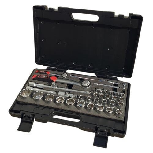 KRAVM E05939 Case with Multi-Point Profile Sockets for tightening various bolts - 38 pieces