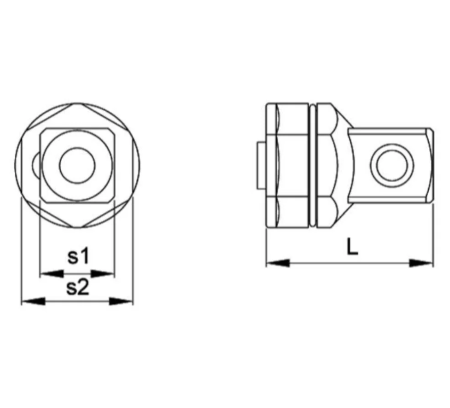 3/8" To 13 Mm Ratchet Wrench Adapter, CETA FORM, Turkish, B05-38S