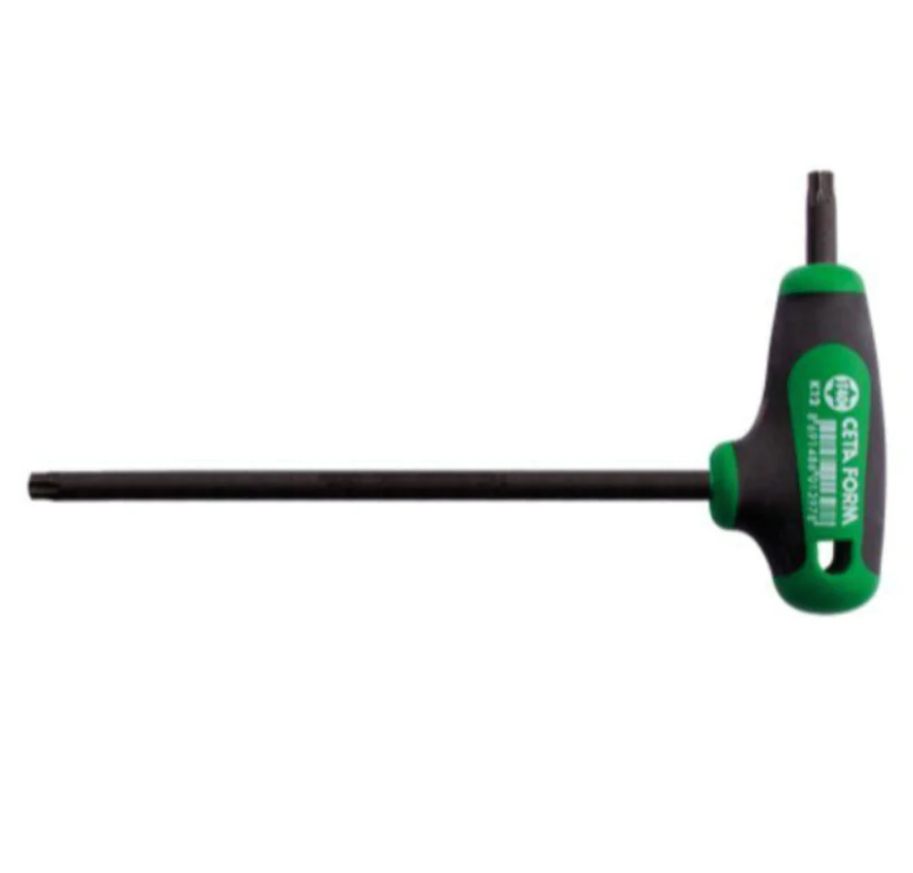 Ceta Form T15 X 100 Mm T-Handle Serrated Torx Key – Made In Turkey – K12-015-100