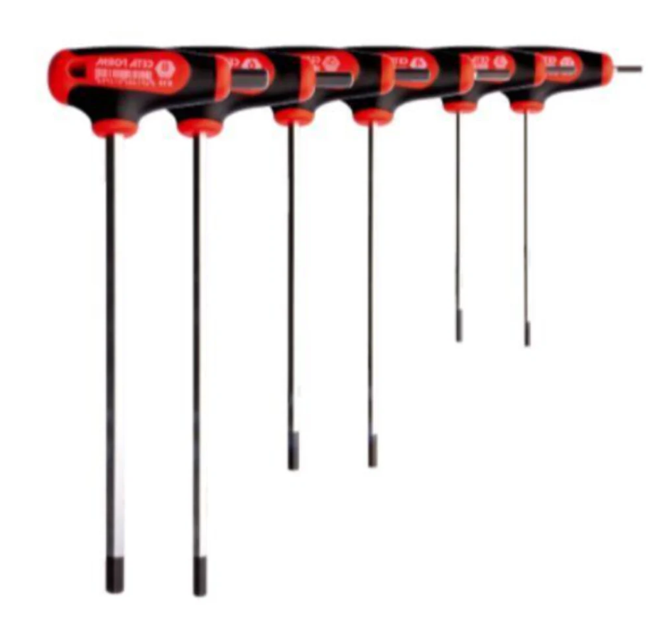 T-Handle Hex Key Set – 6 Pieces – Ceta Form K99-10-06 (Made In Turkey)