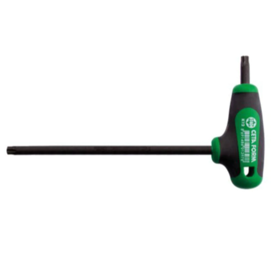 Ceta Form T40 X 150 Mm Serrated T-Handle Torx Key – Made In Turkey – Model K12-040-150