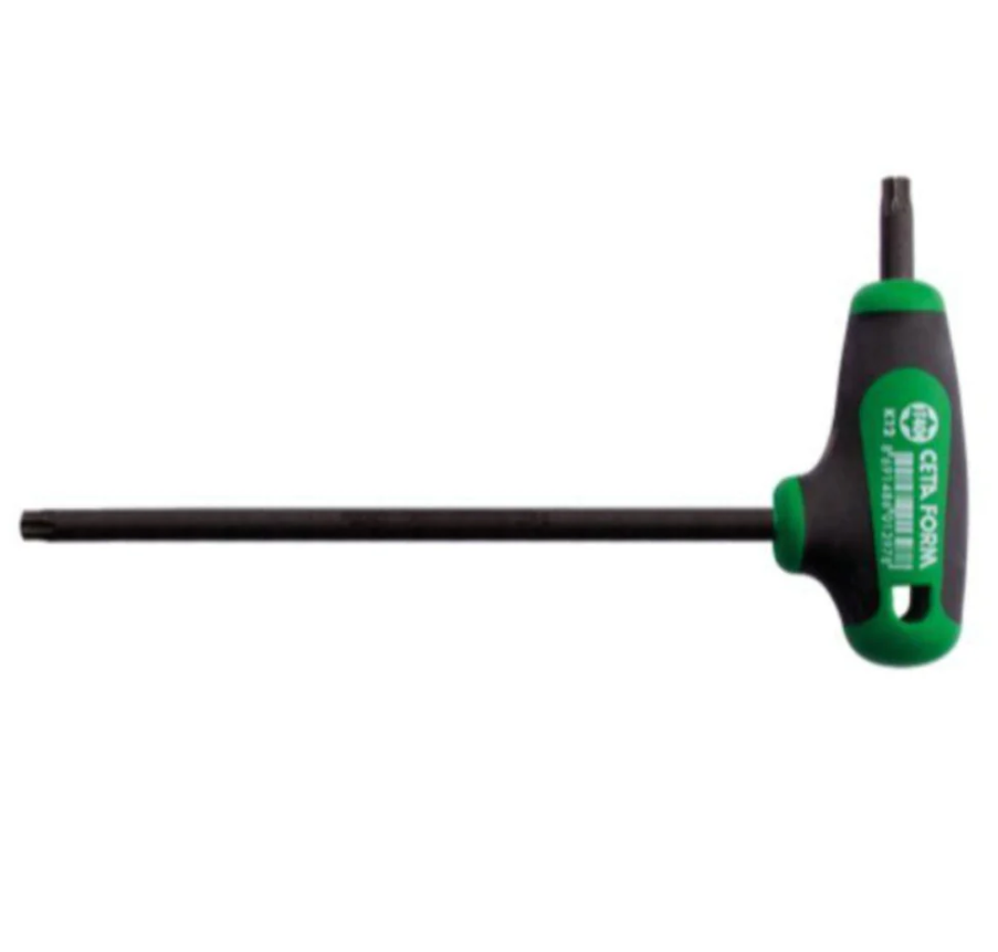 Ceta Form T25 X 150 Mm Serrated T-Handle Torx Key – Made In Turkey – Model K12-025-150