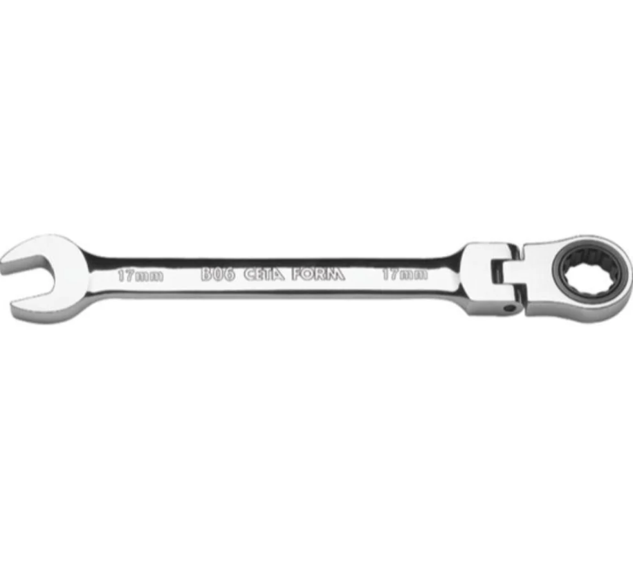 Flexible Ratchet Combination Wrench With Serrated Jaw 13 Mm, Ceta Form, Turkish, B06-13