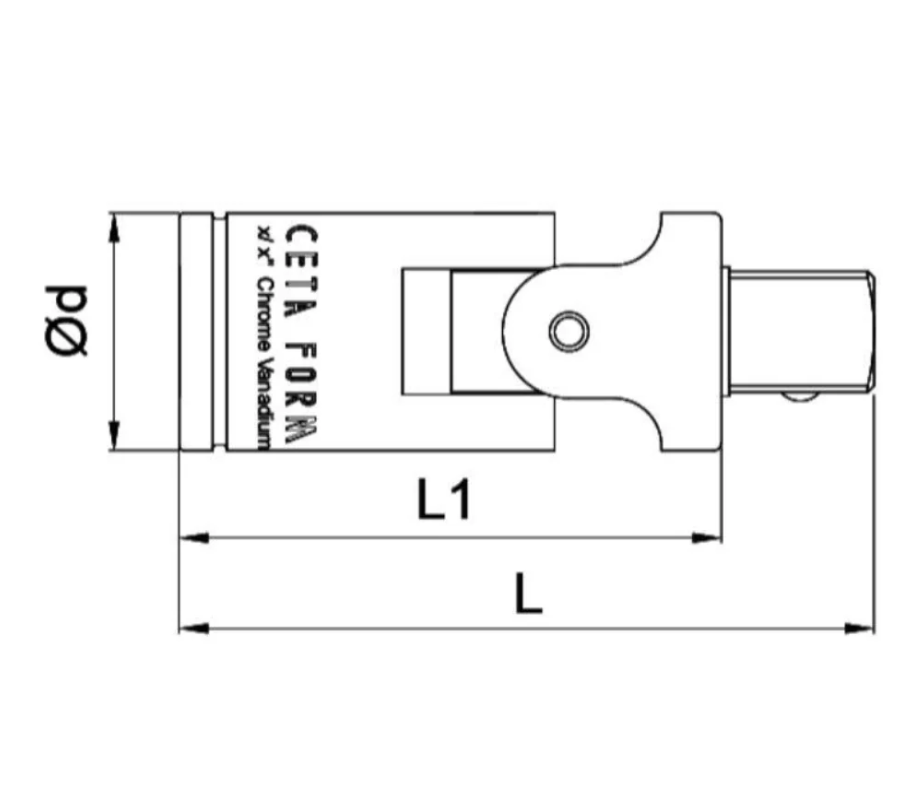3/8" Universal Joint, Ceta Form, C11-80