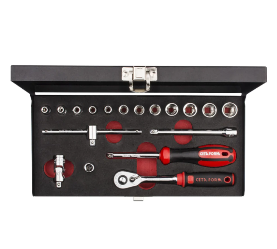 18-piece 1/4" Bit Set With Screwdriver Handle And Bits, Ceta Form, Turkish, C00-18PH2