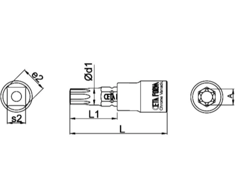 C08S-T25 T25 Star Bit, Ceta Form, Made In Turkey