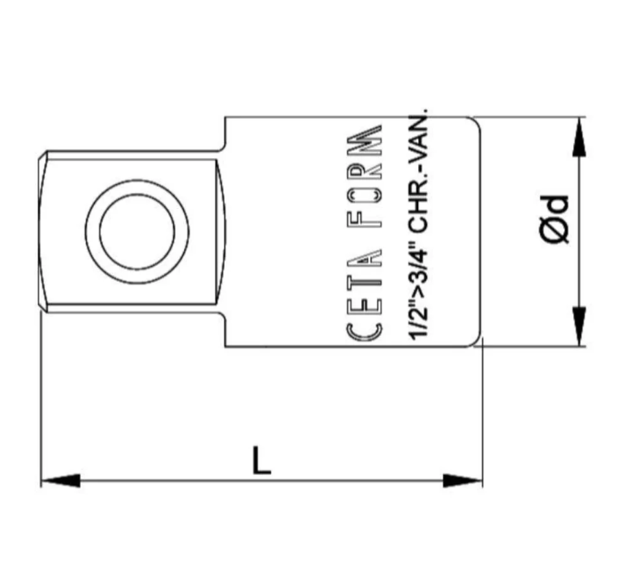 Ceta Form 3/4" To 1/2" Socket Adapter,  Made In Turkey — C21-92