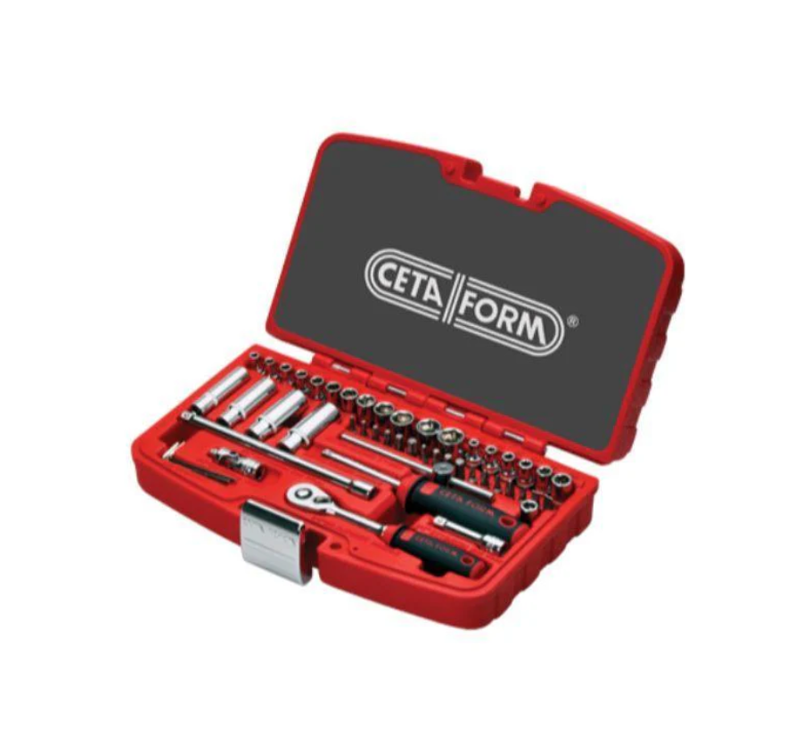50-piece 1/4" Socket And Bit Set With Screwdriver And Sockets, Ceta Form, Made In Turkey — C00-50PH2