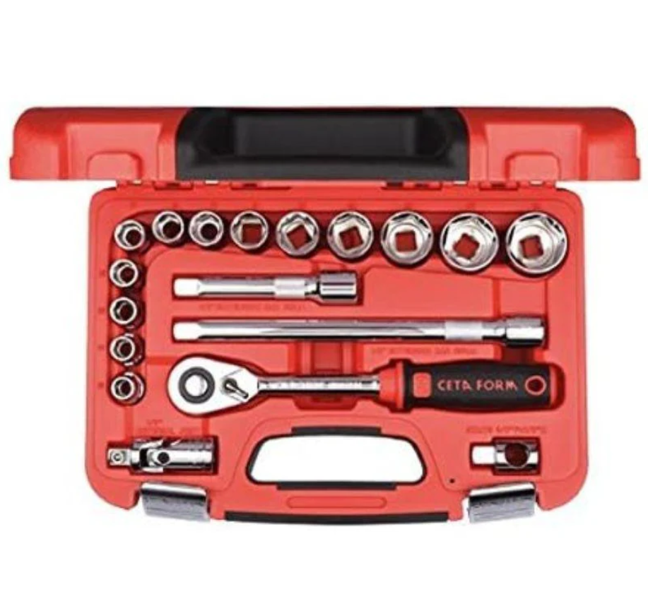 18-Piece 1/2'' Spline Socket Set – Ceta Form, Made In Turkey, Model: C20-18PB2