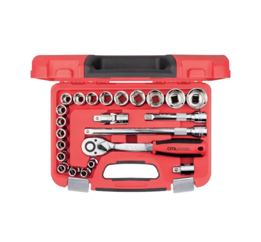 25-Piece 1/2''  Socket Set 8-32mm – Ceta Form, Made In Turkey, Model: C20-25PB2
