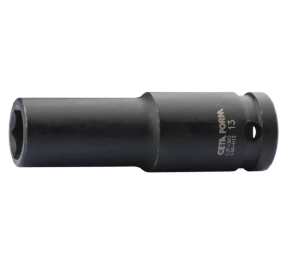 1/2 Inch Long Impact Hex Socket 13 Mm, Model C64-H13, Cetaform Turkish