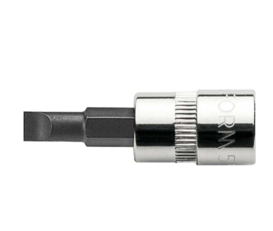 4.0 Mm Slotted Bit Socket, 1/4 Inch Drive, Model C08S-S40, Cetaform Turkish