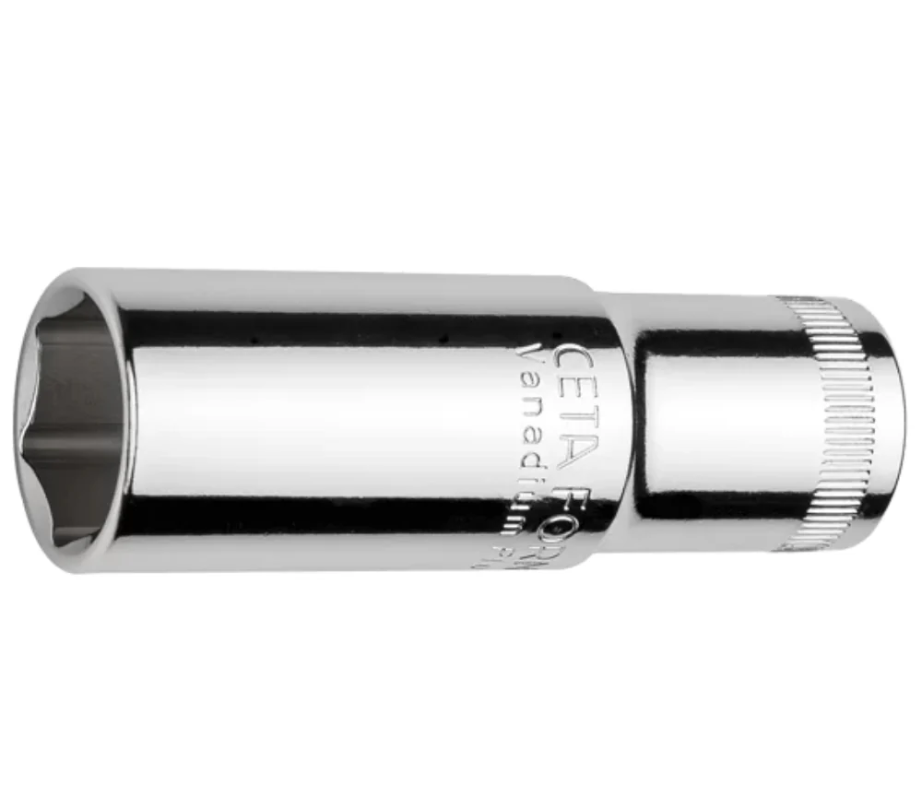 16 Mm Long Hex Socket, 1/2 Inch Drive, Length 77 Mm, Model C24-H16, Cetaform Turkish.