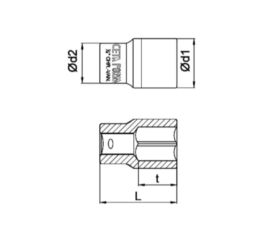 9mm Hex Bit 1/4" – Ceta Form Turkey – Model C02-H090