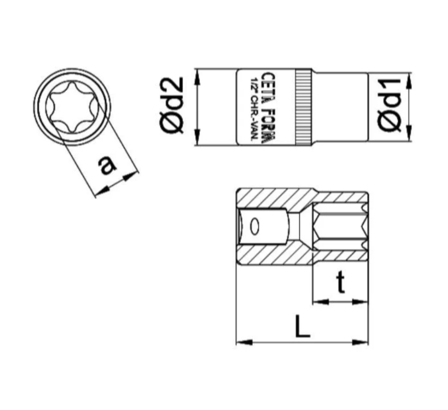 11 Mm 1/4 Inch Drive 6PT Socket – Ceta Form (Made In Turkey), Model: C02-H110