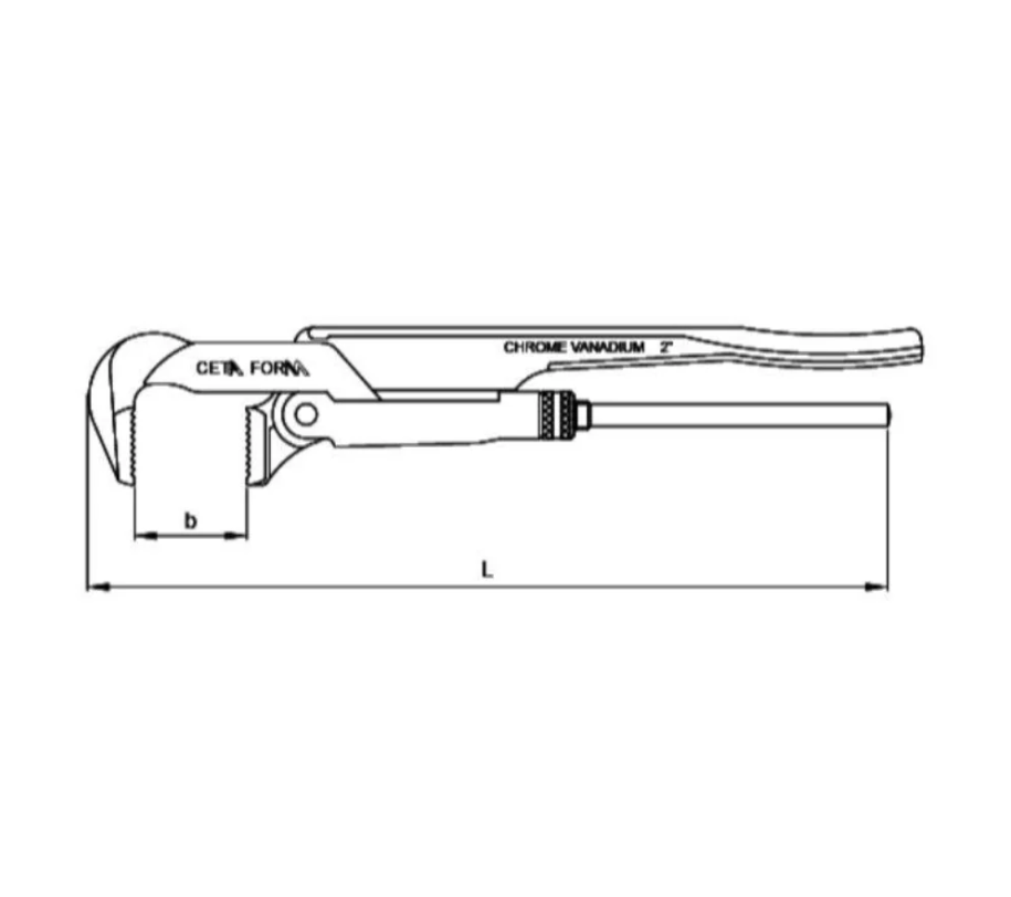 Ceta Form I01-15 1.5 Swedish Type Offset Pipe Wrench