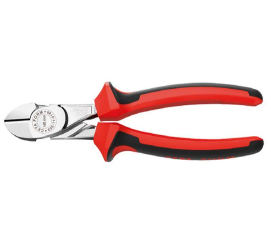 Cutting Pliers With Standard Red Handle, 180 Mm, Ceta Form (Turkish), Model E08-11-0180