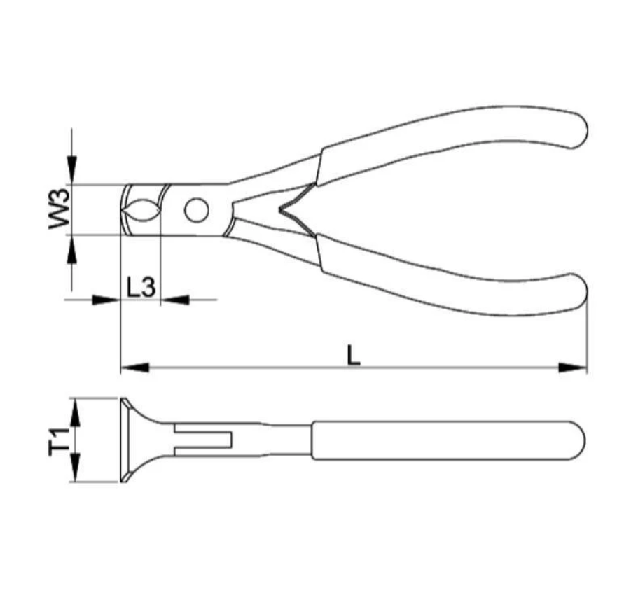 Electronics End Cutter With Red Insulated Handle, 120 Mm (4.7") Ceta Form (Turkish), Model H31S-120SB