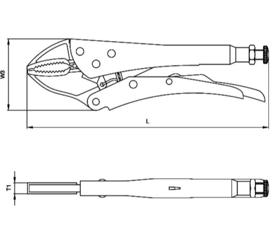 Heavy-duty Jaw Pliers, 300 Mm, Ceta Form (Turkish), Model E50-16-0300