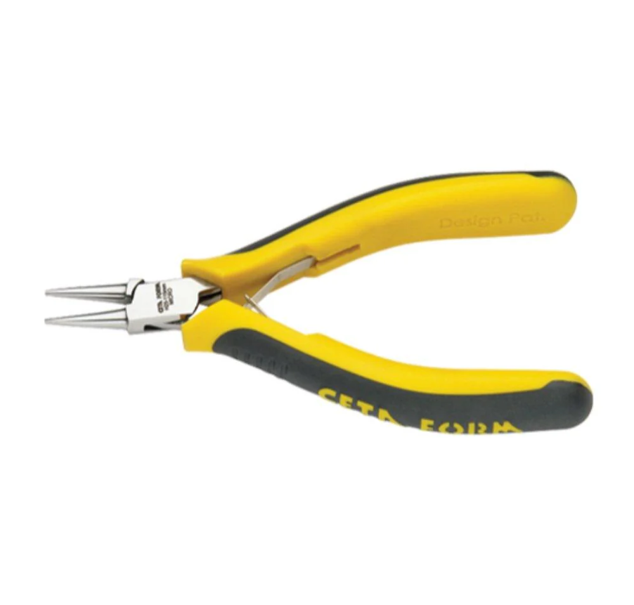 Micro Electronics Flat Nose Pliers 120 Mm, Yellow, Ceta Form (Turkish), Model H26-31-0120